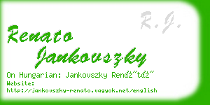 renato jankovszky business card